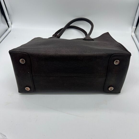 Michael Kors Pebbled Leather Mercer Handbag, Dyed Chocolate Brown - Picture 11 of 13